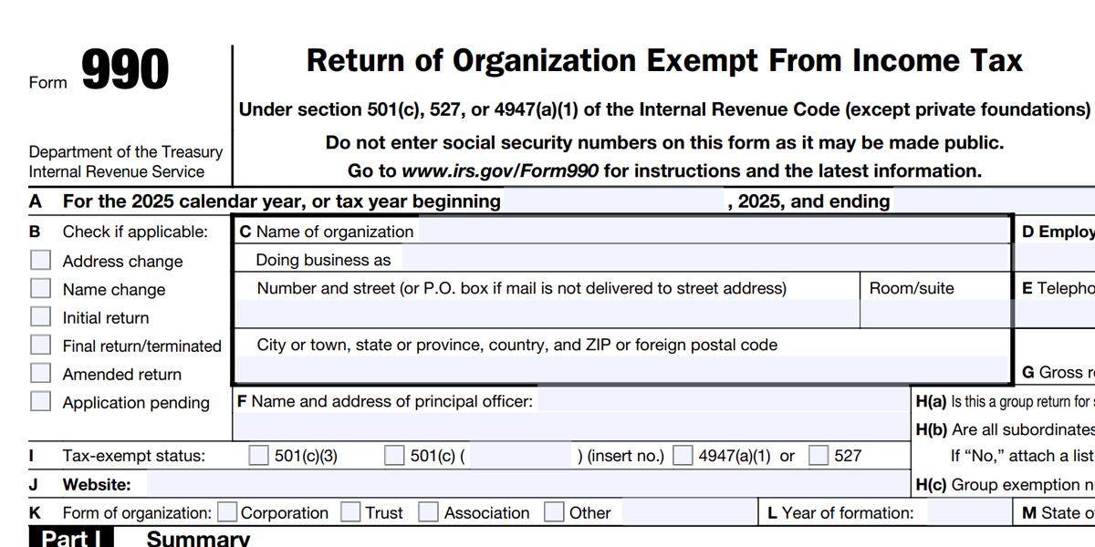 Reworking Of Federal Form 990 Set To Begin
